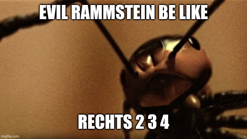 i'm back | Evil Rammstein be like; Rechts 2 3 4 | image tagged in image-w1280 jpg | made w/ Imgflip meme maker