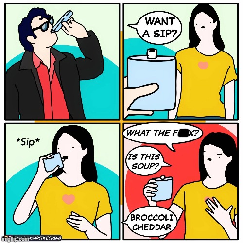 image tagged in flask,booze,soup,broccoli,cheddar,wait what | made w/ Imgflip meme maker