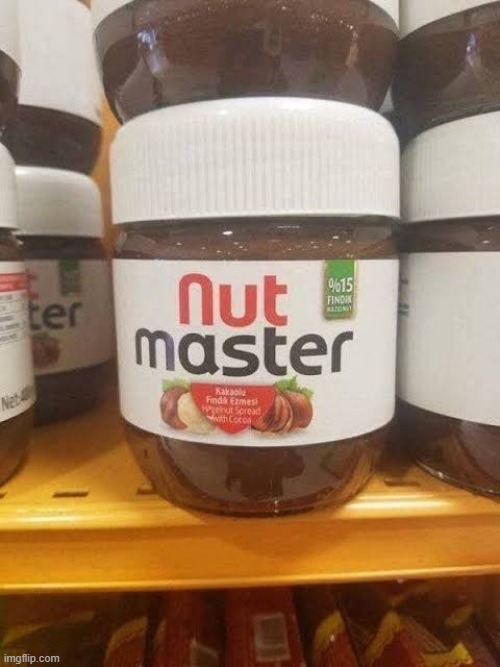 NUT MASTER????? | image tagged in memes,funny,lol so funny,relatable,knockoff | made w/ Imgflip meme maker