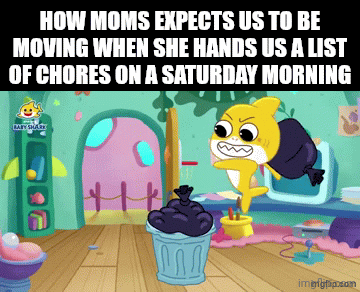 SpongeBob’s Saturday Chore Enthusiasm