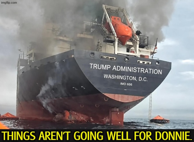 Things aren't going well for donnie. | image tagged in trump,trump administration,disaster,failure,incompetence | made w/ Imgflip meme maker