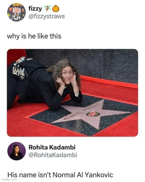 :D wow I'm on da stream Mod note: Supercell approved this | image tagged in weird al yankovic,weird al | made w/ Imgflip meme maker