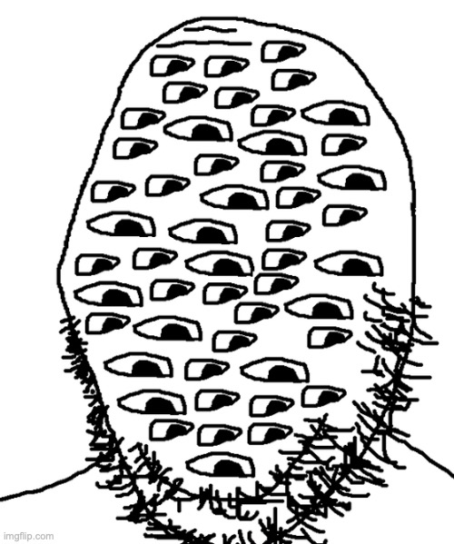 image tagged in soyjak trypophobia transparent | made w/ Imgflip meme maker
