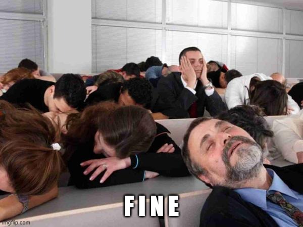 BORING | F I N E | image tagged in boring | made w/ Imgflip meme maker