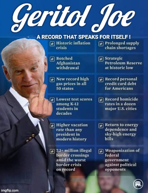 Geritol Joe record of failure | image tagged in geritol joe record of failure | made w/ Imgflip meme maker