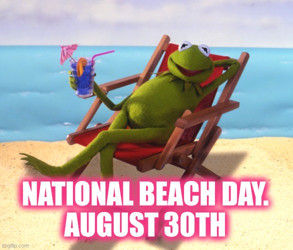 National Beach Day. August 30th | National Beach Day.
August 30th | image tagged in beach,day at the beach,august | made w/ Imgflip meme maker