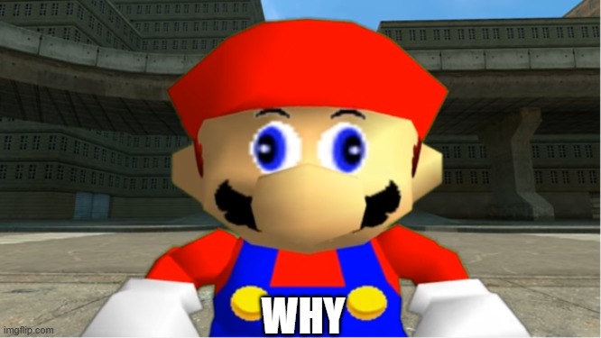 SMG4 Mario derp reaction | why | image tagged in smg4 mario derp reaction | made w/ Imgflip meme maker