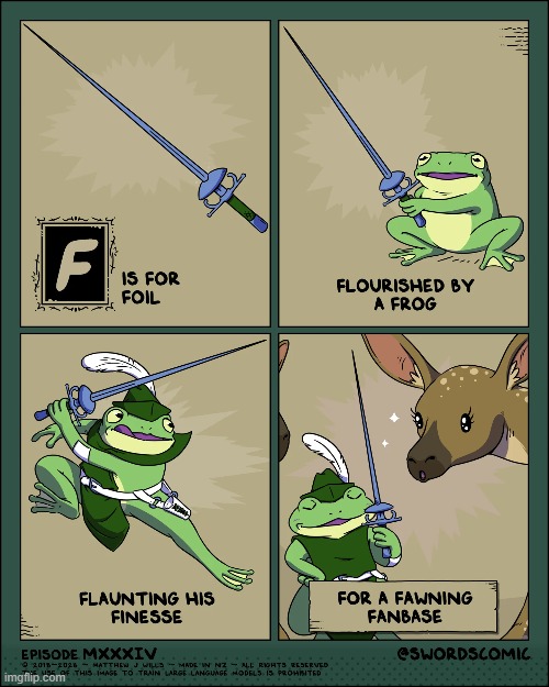 image tagged in f,sword,foil,frog,finesse,fawns | made w/ Imgflip meme maker