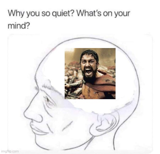This was the brainrot we have on our heyday. Remember the memes surrounding "This is Sparta"? | image tagged in what's on your mind,sparta,this is sparta,sparta leonidas,brainrot,memes | made w/ Imgflip meme maker