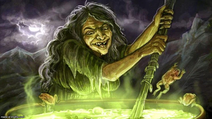 Witch Stirring Pot to Bad Food | image tagged in witch stirring pot to bad food | made w/ Imgflip meme maker