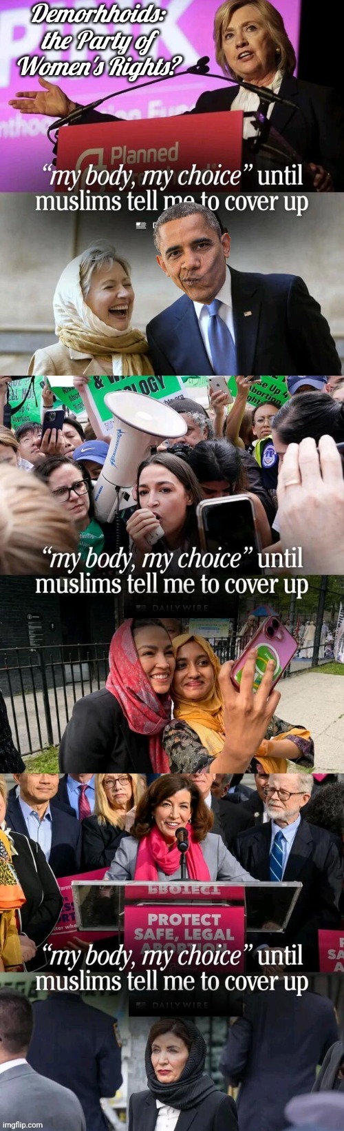 Demorhhoid women cover up for Moslems | image tagged in demorhhoid women cover up for moslems | made w/ Imgflip meme maker