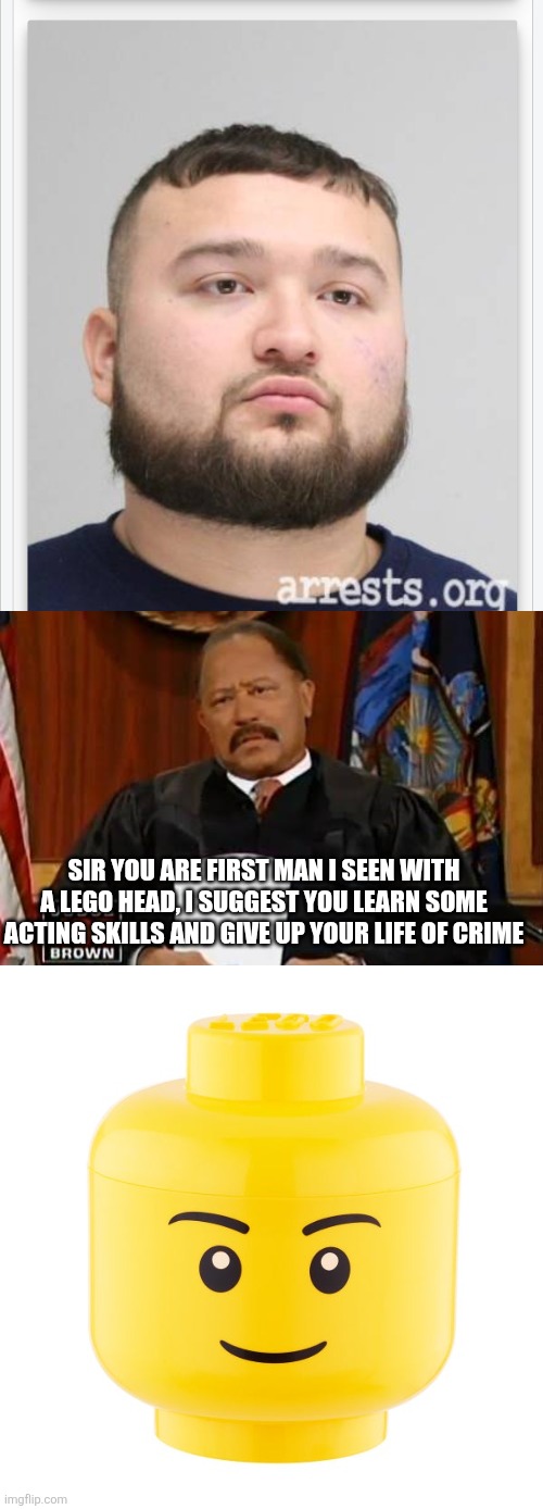 Funny mugs: Lego head | Sir You are first man I seen with a Lego head, I suggest you learn some acting skills and give up your life of crime | image tagged in lego | made w/ Imgflip meme maker