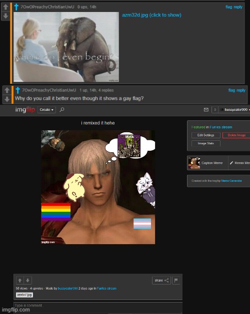 this guy was crying over a pride flag btw | image tagged in screenshot 2026-09-02 160929 png | made w/ Imgflip meme maker