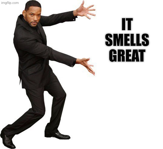 Tada Will smith | It smells great | image tagged in tada will smith | made w/ Imgflip meme maker