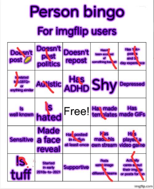 Imgflip user bingo | image tagged in imgflip user bingo | made w/ Imgflip meme maker