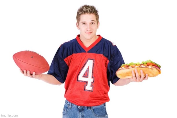 Stock photo of young man with football and sandwich! | image tagged in depositphotos_50429117-stock-photo-football-deciding-between jpg,memes,shit,shitpost,stock photos | made w/ Imgflip meme maker