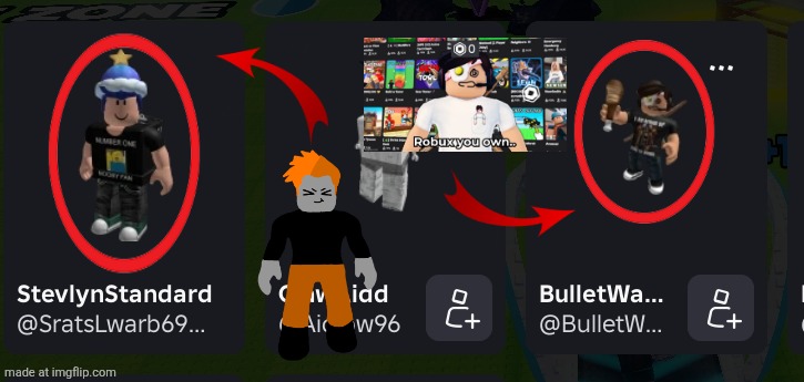 i just joined a roblox youtuber (he is bulletwarning and hes a cool youtuber) | made w/ Imgflip meme maker