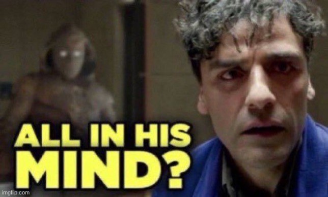 all in his mind? | image tagged in all in his mind | made w/ Imgflip meme maker