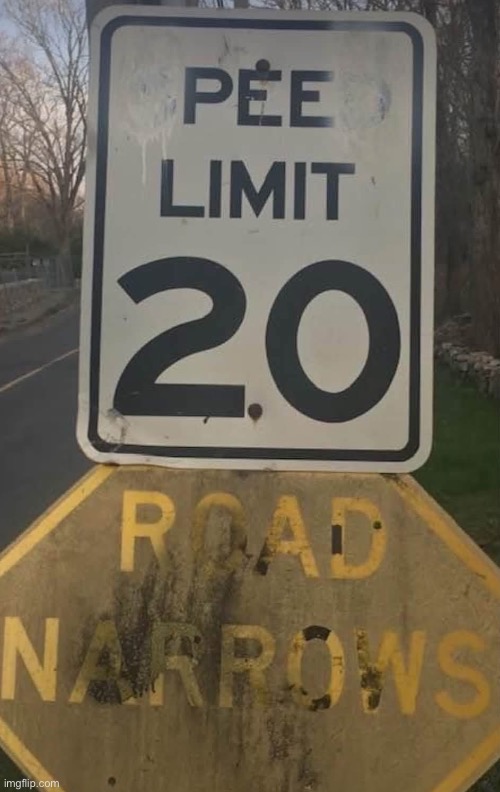 Pee limit | image tagged in img_5701 jpeg,pee,speed limit | made w/ Imgflip meme maker