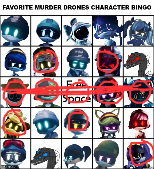 Bingo ig | image tagged in favorite murder drones character bingo,murder drones,bingo,why are you reading the tags | made w/ Imgflip meme maker