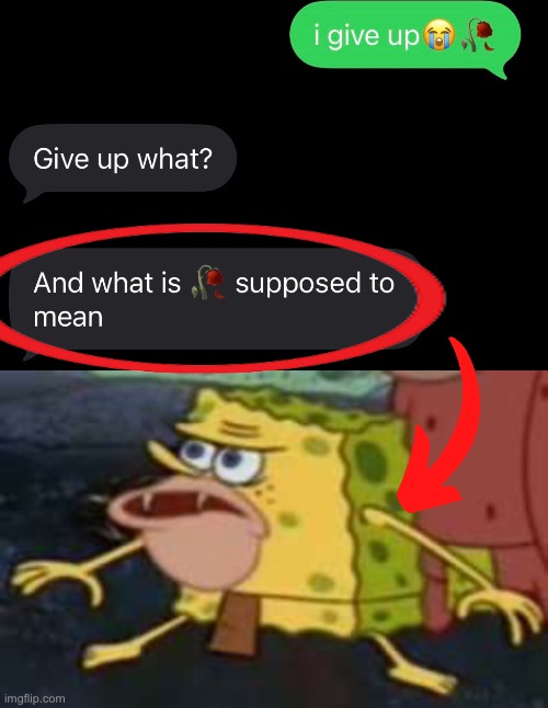my friend lives under a rock | image tagged in memes,spongegar,funny,dead rose emoji,caveman,tag | made w/ Imgflip meme maker