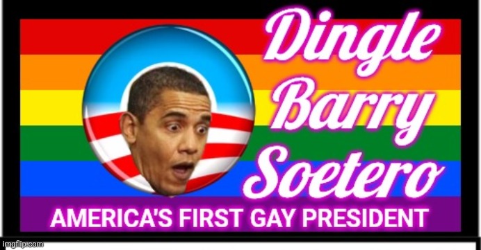 Dingle Barry header for topping off memes | image tagged in dingle barry soetero header,first gay president | made w/ Imgflip meme maker