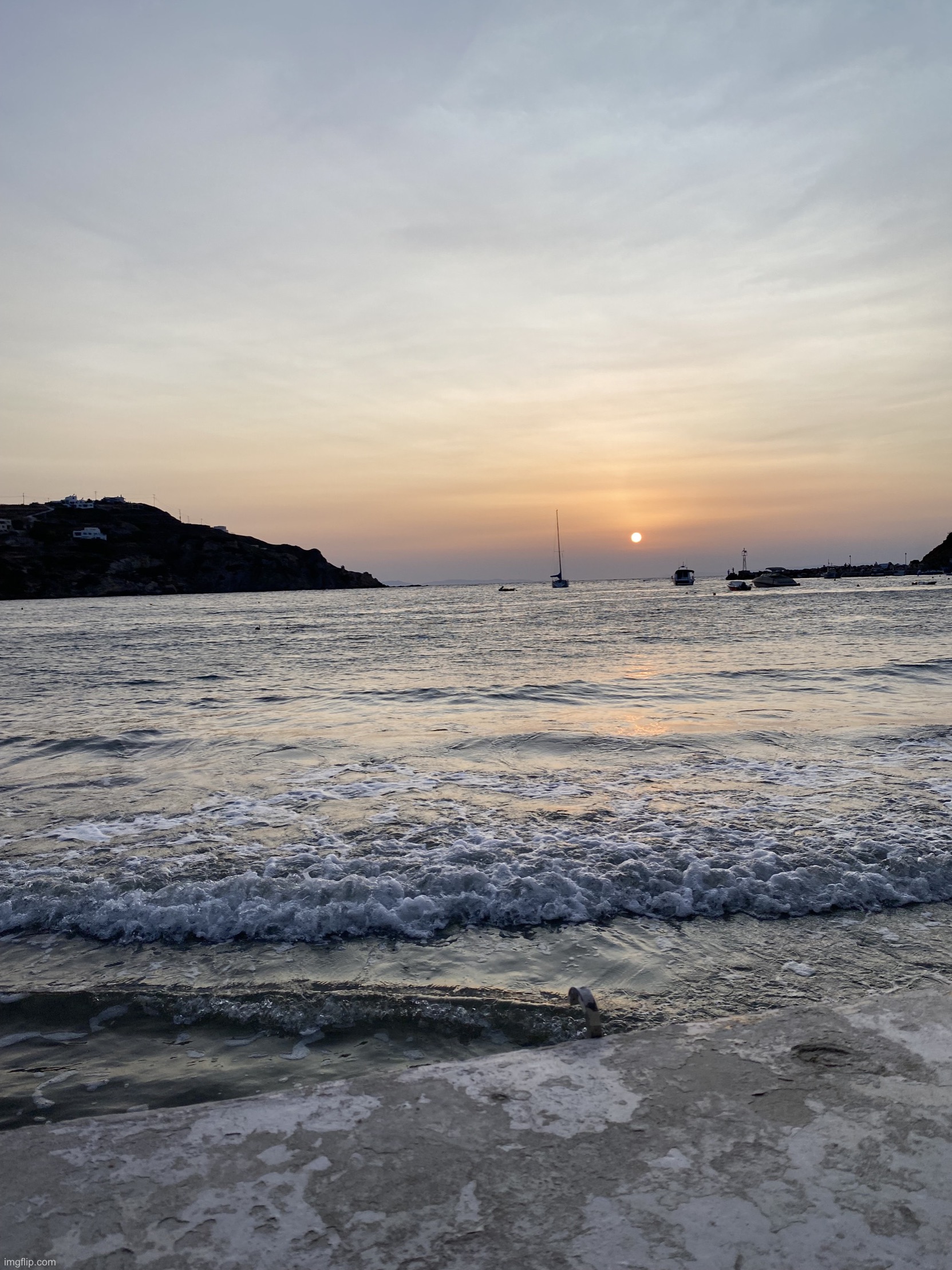 Sunset in Greece | image tagged in img_0550 jpeg,picture,sunset,greece | made w/ Imgflip meme maker