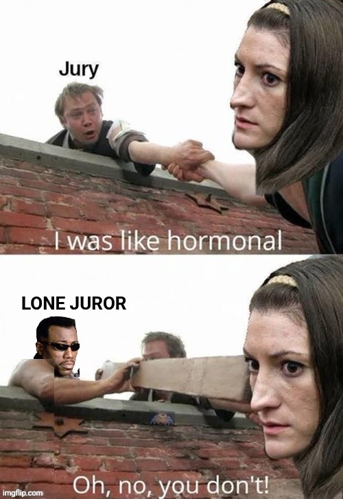 Killer Clancy vs Lone Juror | Lone Juror | image tagged in b16ac7 jpg,lone juror,killer clancy,blade | made w/ Imgflip meme maker