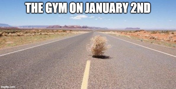 tumbleweed | the gym on january 2nd | image tagged in tumbleweed | made w/ Imgflip meme maker