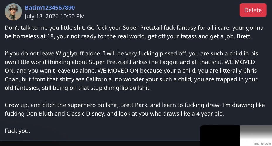 The Full Unedited Message from Batim1234567890 | made w/ Imgflip meme maker