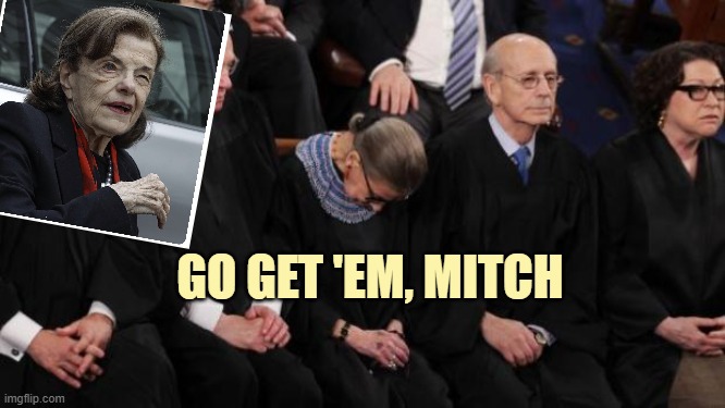RBG passed out | Go get 'em, mitch | image tagged in rbg passed out | made w/ Imgflip meme maker