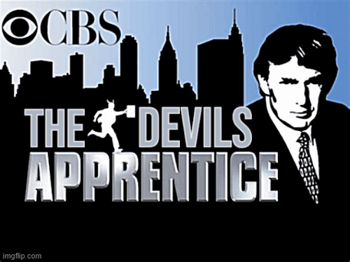 The Devils Apprentice CANCELED | image tagged in gifs,the devils apprentice canceled,idle hands are trump's workshop,the devils in the details,antichrist censored,maga muzzled | made w/ Imgflip images-to-gif maker