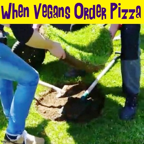 No Door Dash Needed Here | image tagged in vince vance,grass,vegan,pizza,eating,lawn | made w/ Imgflip meme maker