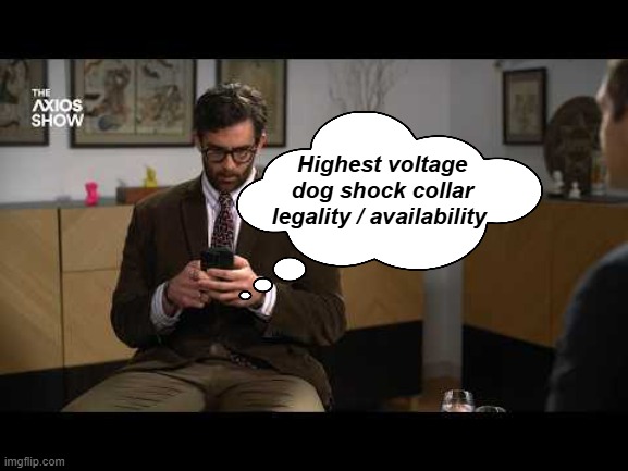 Highest voltage dog shock collar legality / availability | made w/ Imgflip meme maker