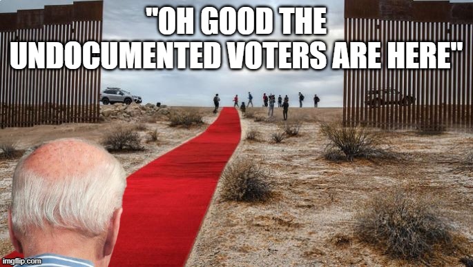 "Oh good the undocumented voters are here" | made w/ Imgflip meme maker