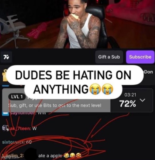 DUDES BE HATING ON ANYTHING | image tagged in dudes be hating on anything | made w/ Imgflip meme maker