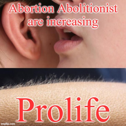 Prolife Goosebumps | Abortion Abolitionist are increasing; Prolife | image tagged in whisper and goosebumps,goosebumps,abortion,abolition,prolife,christians | made w/ Imgflip meme maker