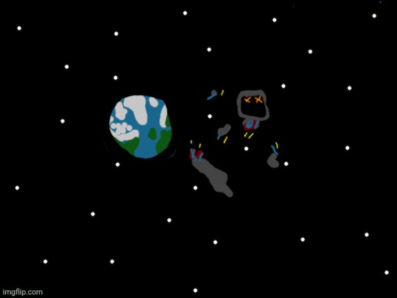 Mr antenna gets blended AND thrown into space | made w/ Imgflip meme maker