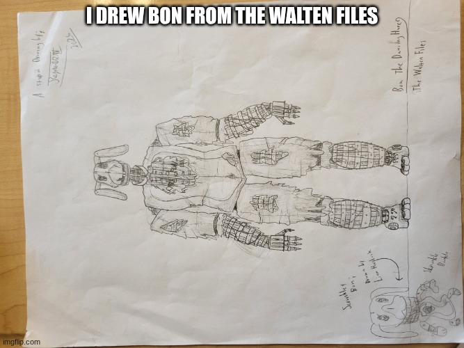 1000028543.jpg | I drew Bon from The Walten Files | image tagged in 1000028543 jpg | made w/ Imgflip meme maker