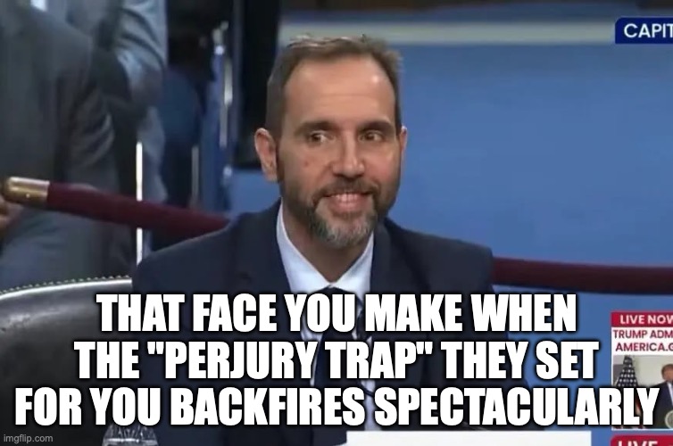 Republican Idiocracy | that face you make when the "perjury trap" they set for you backfires spectacularly | made w/ Imgflip meme maker