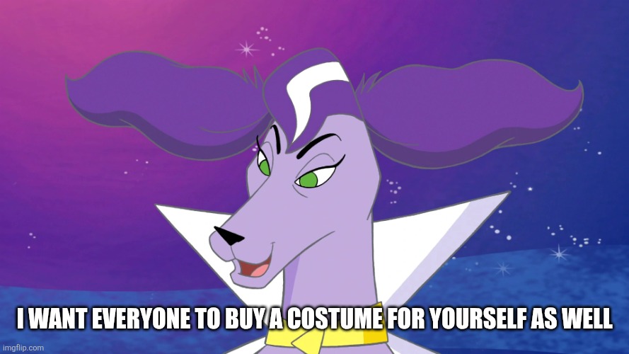 Buy A Costume For Yourself | I Want Everyone To Buy A Costume For Yourself As Well | image tagged in brainy barker proud of you,costume,brainy barker,ellen kennedy,krypto the superdog,warner bros discovery | made w/ Imgflip meme maker