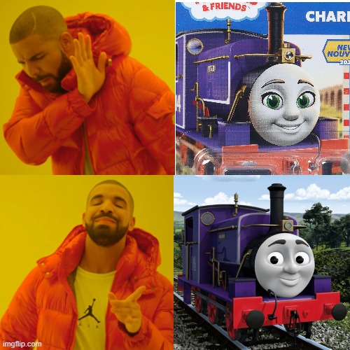 Drake hates gender swapped charlie | image tagged in memes,drake hotline bling | made w/ Imgflip meme maker