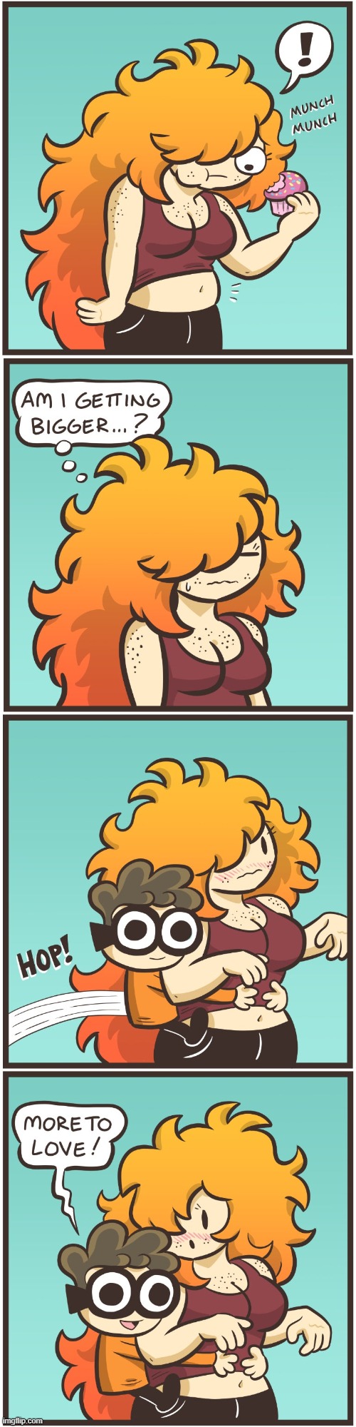 image tagged in tiger,cupcake,weight gain,bigger,nerd,hug | made w/ Imgflip meme maker