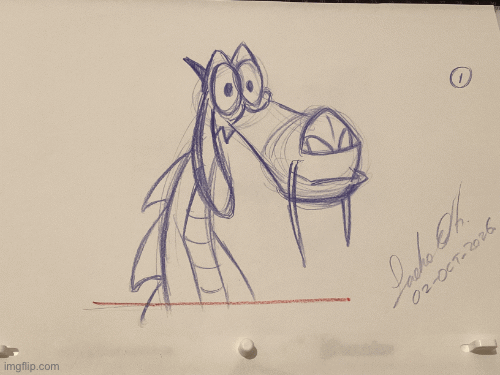 Mushu animation study by Saeho Oh | image tagged in gifs,animation | made w/ Imgflip images-to-gif maker