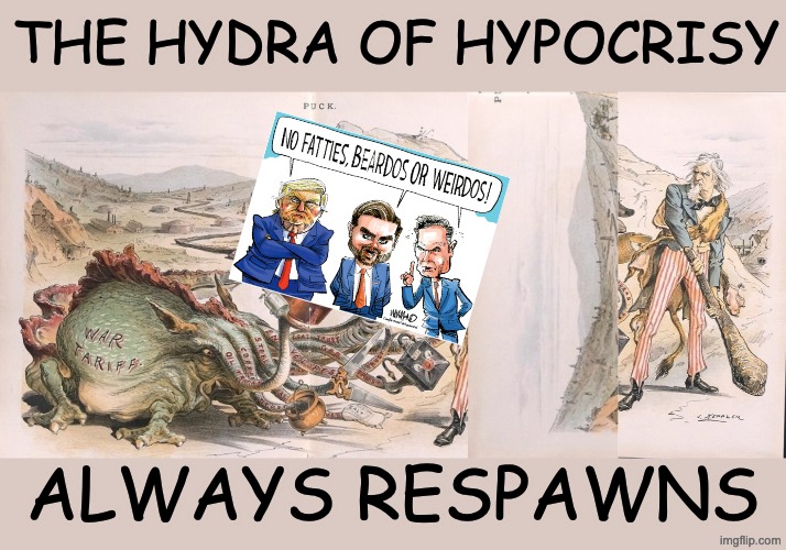 Uncle Sam might need some help with this one | the hydra of hypocrisy; always respawns | image tagged in heroes,greek mythology,trump,idiocracy,hypocrisy,heracles | made w/ Imgflip meme maker