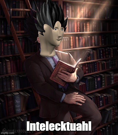 Librarian Vegeta | Intelecktuahl | image tagged in librarian vegeta | made w/ Imgflip meme maker