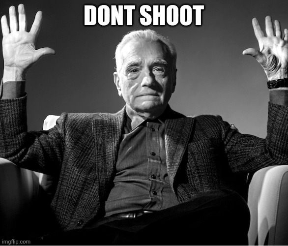 Martin scorcese gets arrested | dont shoot | image tagged in martin scorcese cinema | made w/ Imgflip meme maker