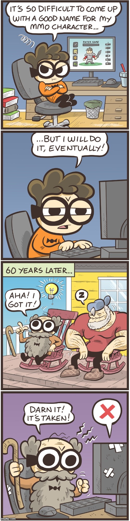 image tagged in nerd,mmo,name,elder,taken,oof | made w/ Imgflip meme maker
