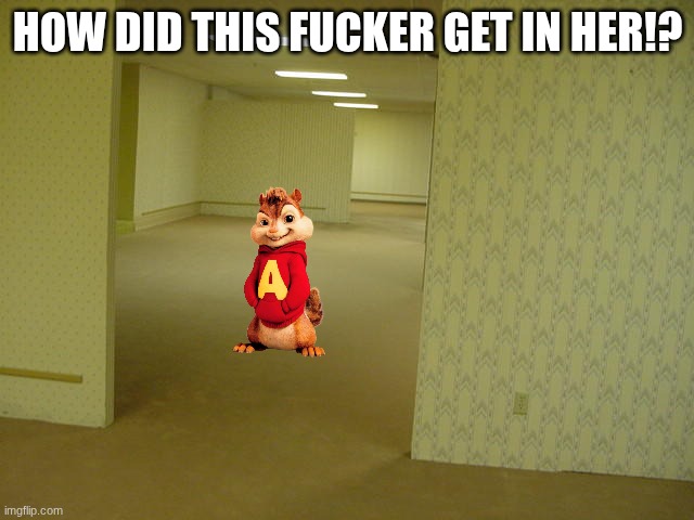 The Backrooms | HOW DID THIS FUCKER GET IN HER!? | image tagged in the backrooms,meme,shitpost | made w/ Imgflip meme maker