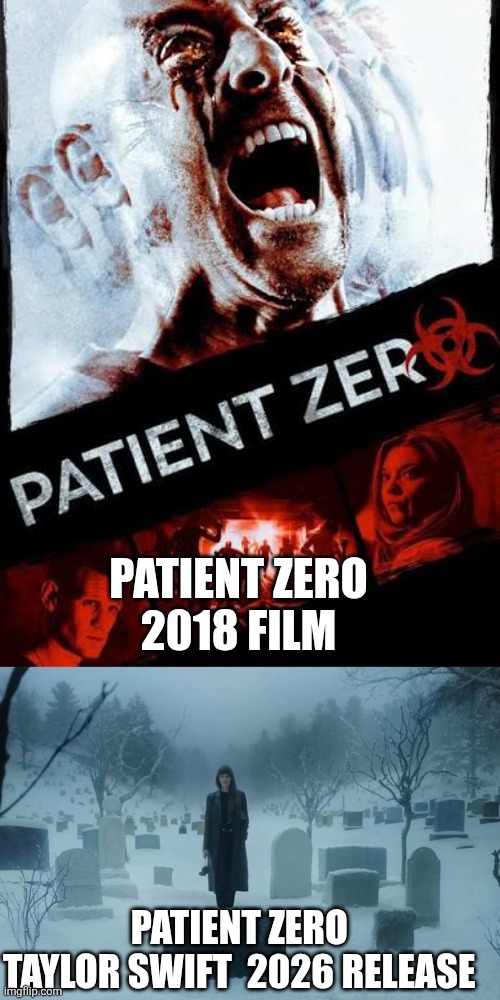 Plandemic memes | Patient Zero 
2018 film; Patient Zero 
Taylor Swift  2026 release | image tagged in taylor swift | made w/ Imgflip meme maker